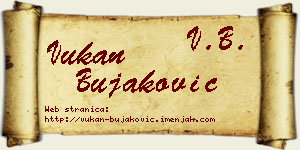 Vukan Bujaković vizit kartica